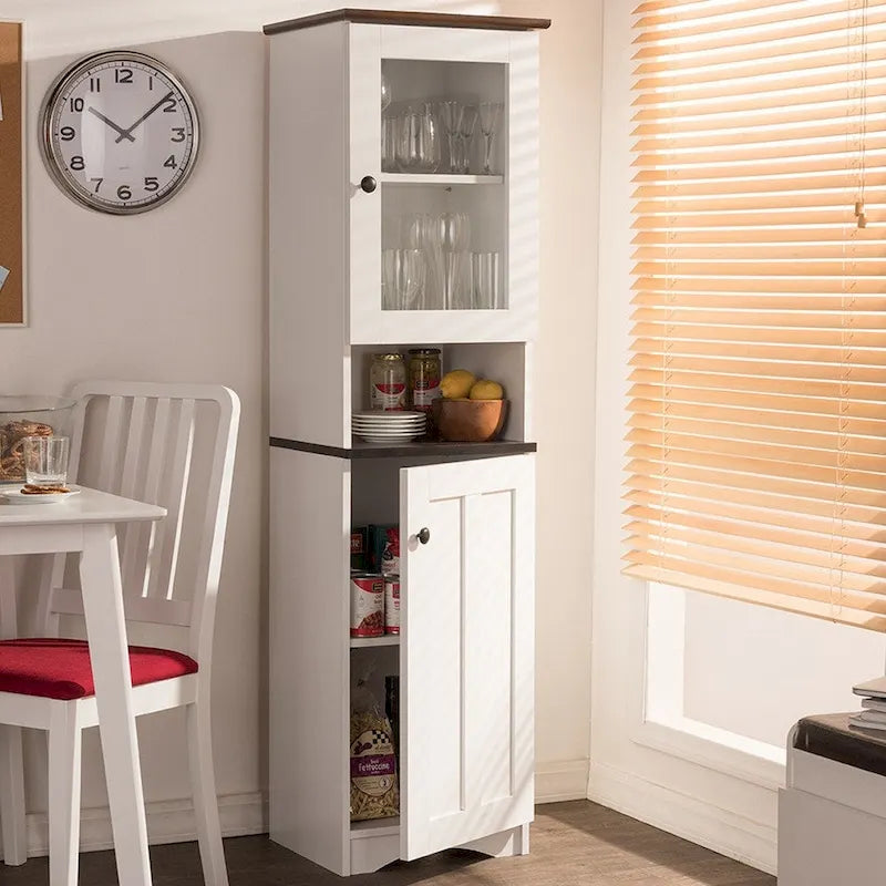 Traditional White Wood Kitchen Storage by Baxton Studio