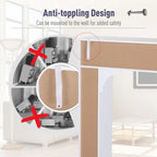 Meuble de rangement de salle de bain autoportant au-dessus des toilettes avec étagères ouvertes Blanc