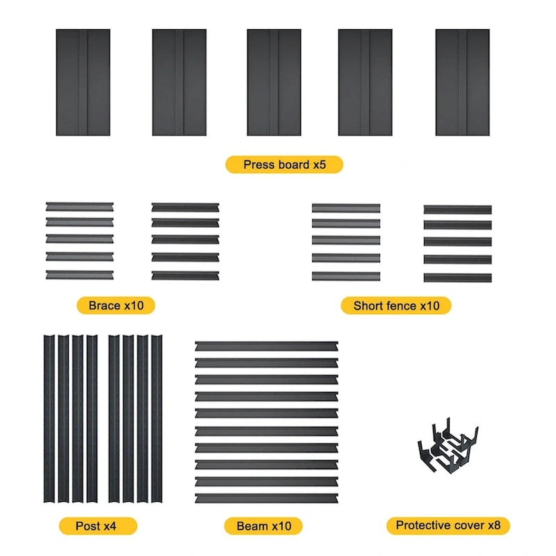 Étagère de rangement métallique noire robuste à 5 niveaux pour garage, réglable