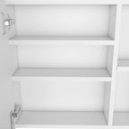 Armoire à pharmacie murale pour salle de bain, une porte, trois étagères intérieures, grise