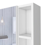 Armoire à pharmacie murale pour salle de bain, une porte, trois étagères intérieures, grise