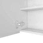 Armoire à pharmacie murale pour salle de bain, une porte, trois étagères intérieures, grise