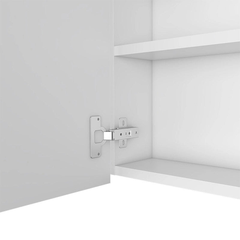 Armoire à pharmacie murale pour salle de bain, une porte, trois étagères intérieures, grise
