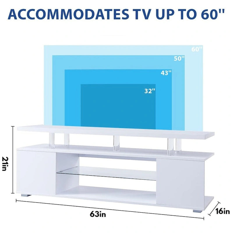 Meuble TV LED pour jeux vidéo avec armoire latérale et étagères ouvertes Noir