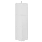 Meuble de rangement haut d'angle blanc pour salle de bain avec portes et étagères réglables