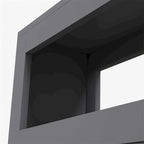 Meuble de rangement de salle de bain gris étroit à roulettes avec tiroirs