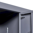 Casier de rangement en métal gris à 5 portes avec serrures individuelles, Armoire haute en acier